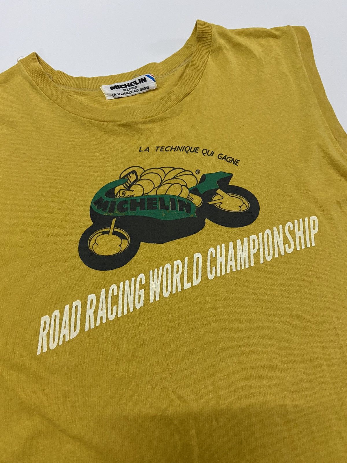 Vintage VINTAGE MICHELIN ROAD RACING WORLD CHAMPIONSHIP SLEEVELESS Size US S / EU 44-46 / 1 - 6 Thumbnail
