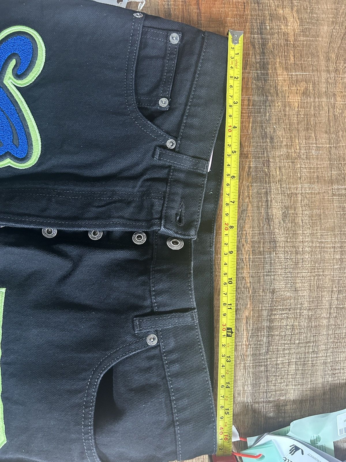 Off-White Off-white denim shorts embroidered jean virgil abloh black Size US 31 - 9 Thumbnail