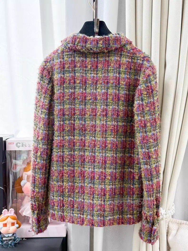 Chanel Chanel Tweed plaid woven long-sleeved jacket Size XXS / US 00 / IT 34 - 3 Thumbnail