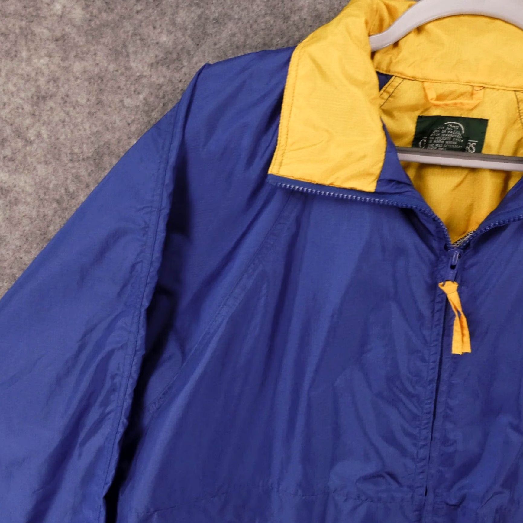 VINTAGE Bass Pro Shop Windbreaker Jacket Mens XL Blue Yellow Full