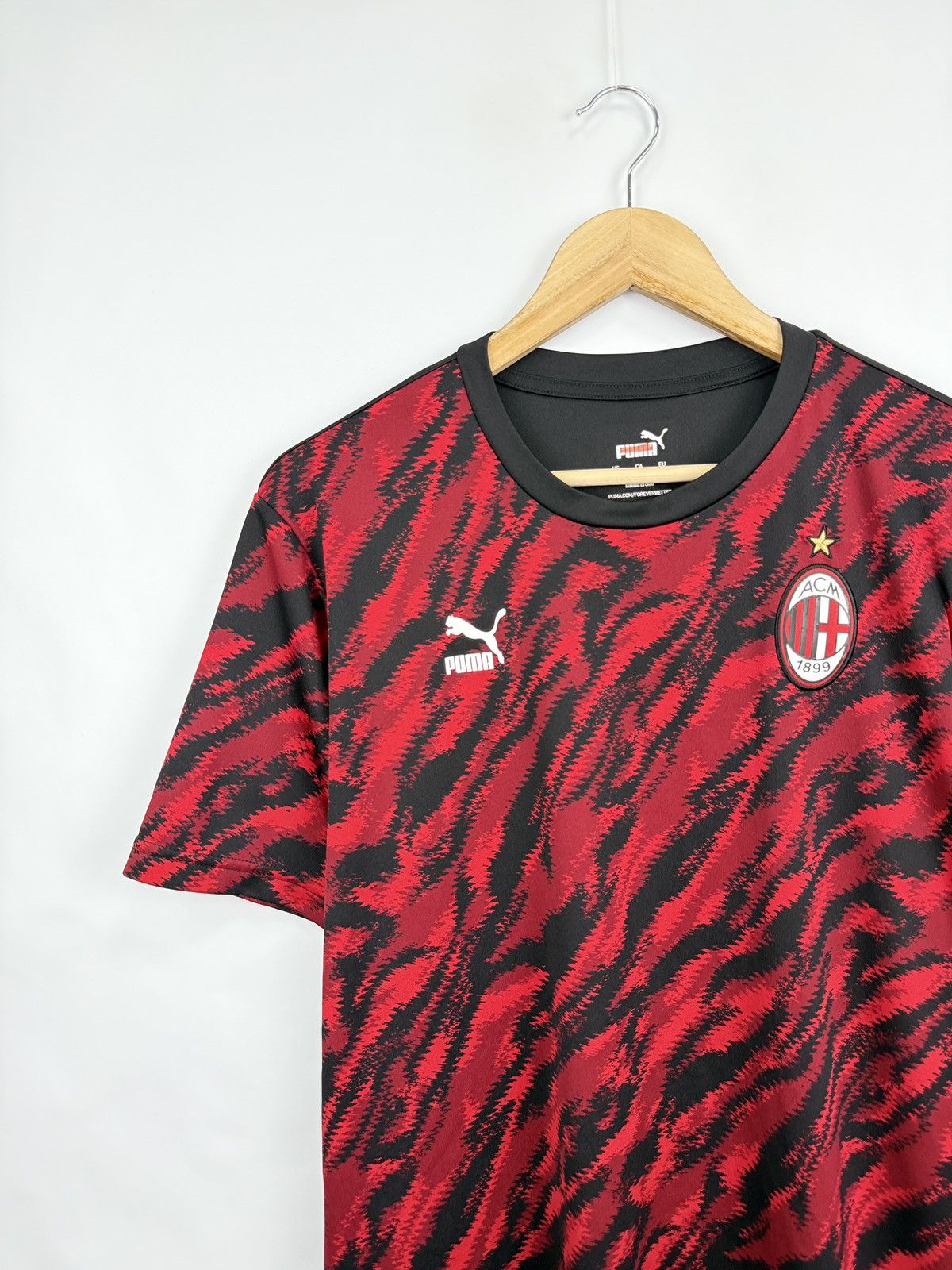 Puma 🇮🇹 Vintage Y2K Puma AC Milan Soccer Jersey Blokecore Rare Size US L / EU 52-54 / 3 - 4 Thumbnail