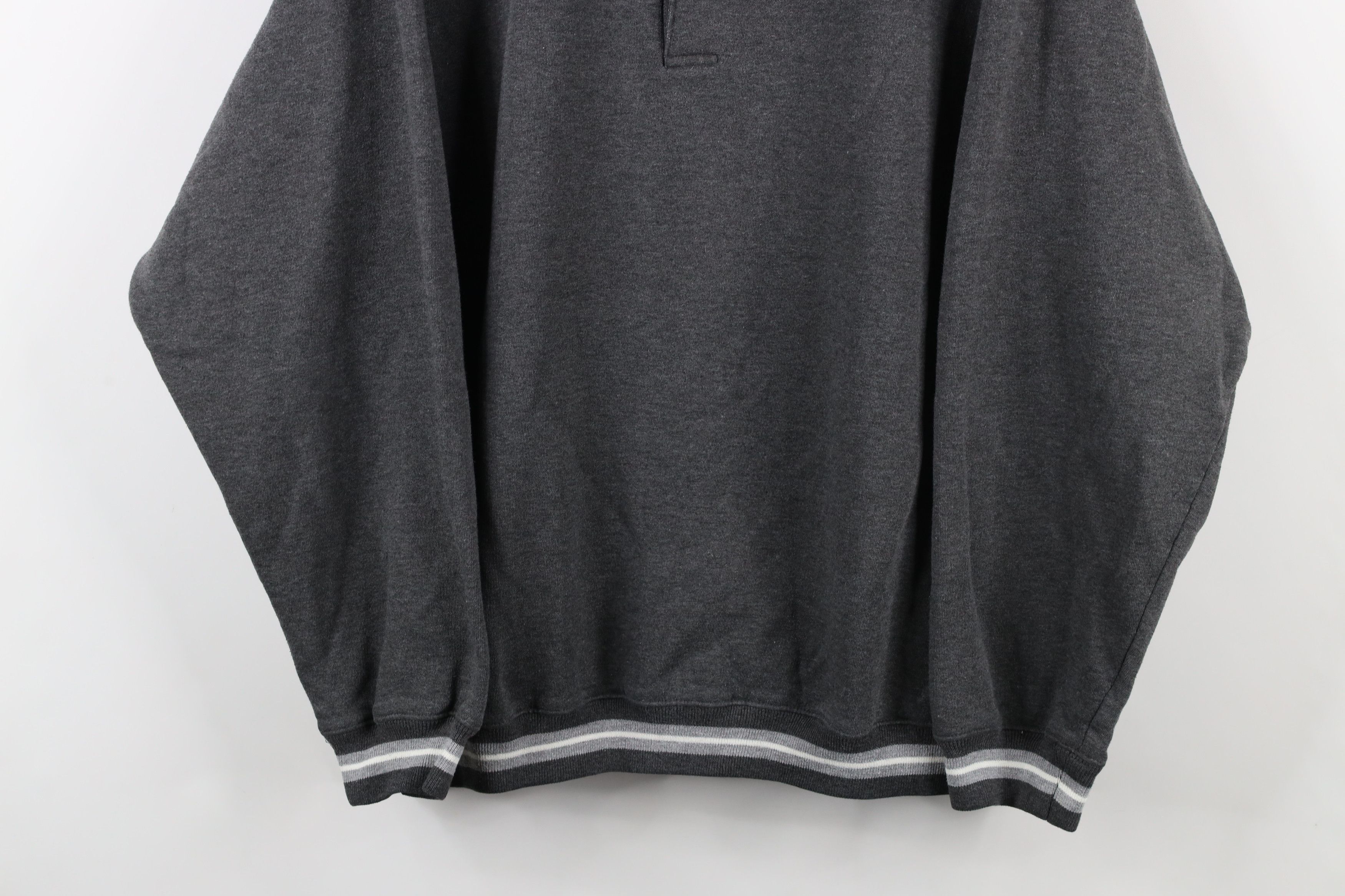 Vintage Vintage 90s Streetwear Collared Pullover Sweatshirt Gray Size US XL / EU 56 / 4 - 3 Thumbnail