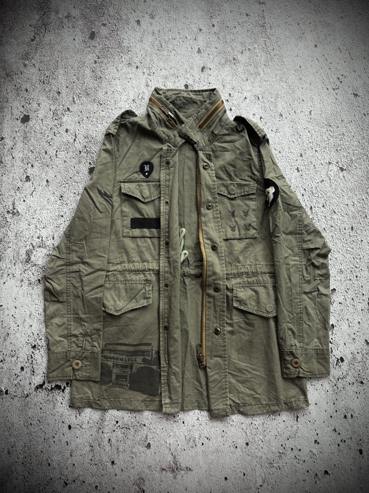 Hysteric Glamour 2000's TS O69 US Guitar Military army jacket Size US M / EU 48-50 / 2 - 7 Thumbnail