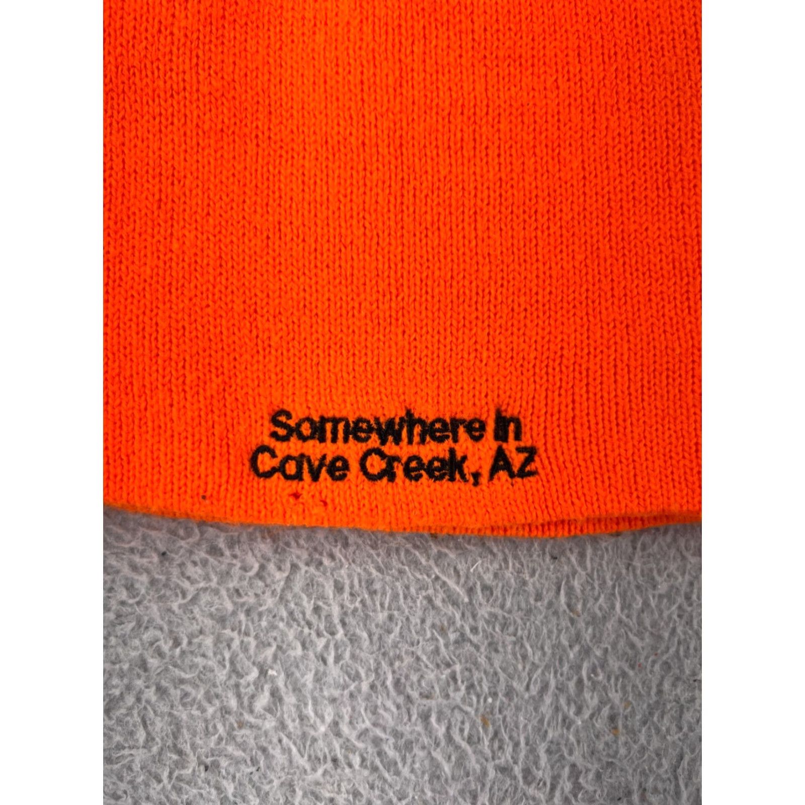 Vintage Cave Creek Beanie Toque Men One Size Orange Hunting Knit Acrylic Snow Arizona Hat Beanie Mens Orange Hunting Knit One Size Size ONE SIZE - 3 Thumbnail