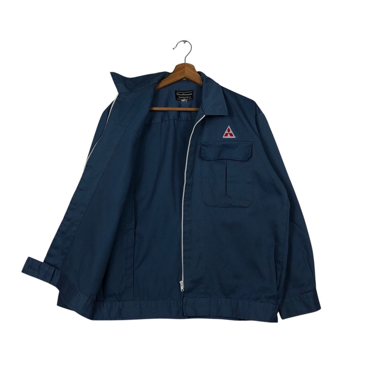 Japanese Brand × Vintage 📌Vintage Chore Worker Racing Jacket Mitsubishi Jdm Big Logo Size US M / EU 48-50 / 2 - 12 Thumbnail
