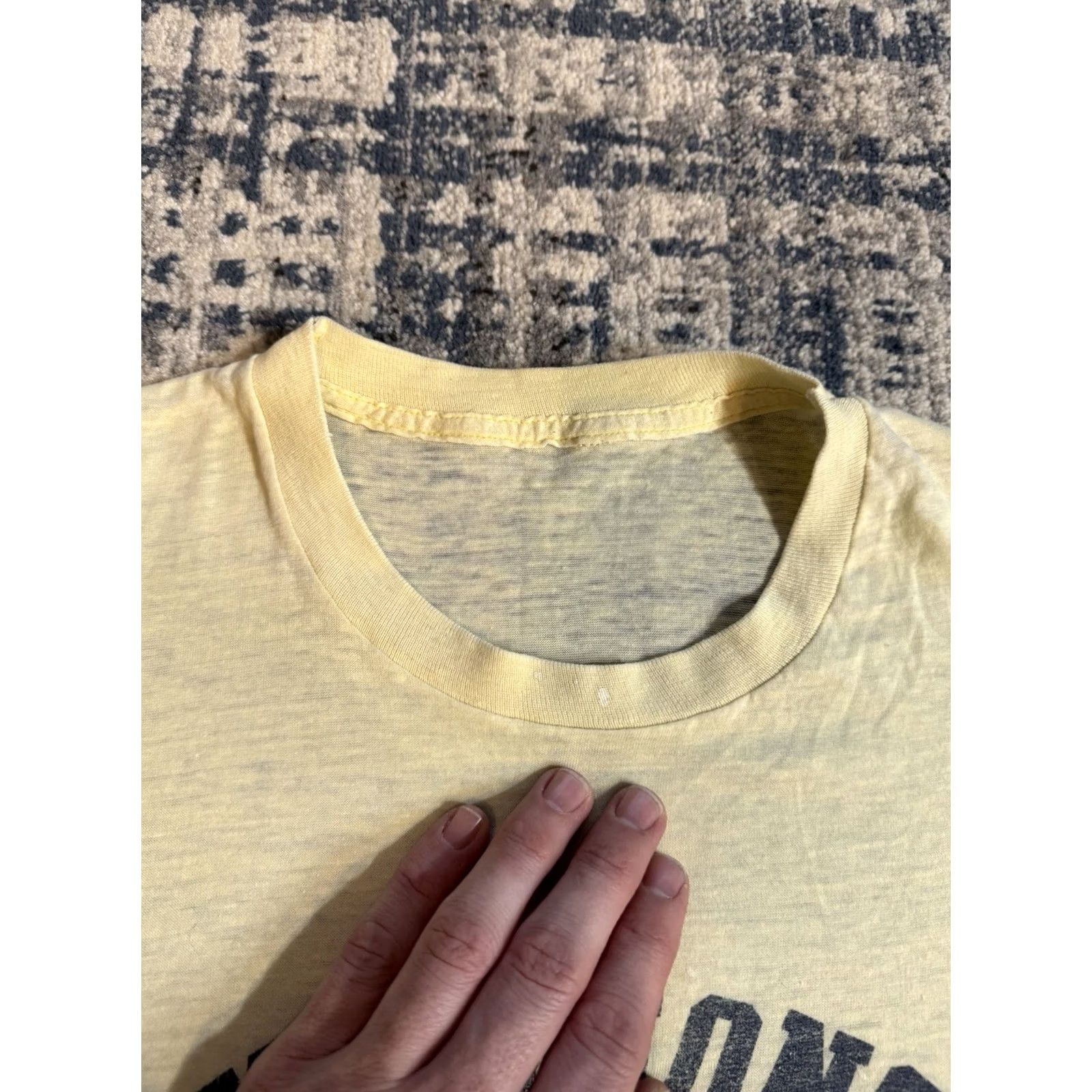 Vintage VINTAGE 70s Kashong T Shirt Yellow L Geneva New York Finger Lakes Mens Size US L / EU 52-54 / 3 - 3 Thumbnail