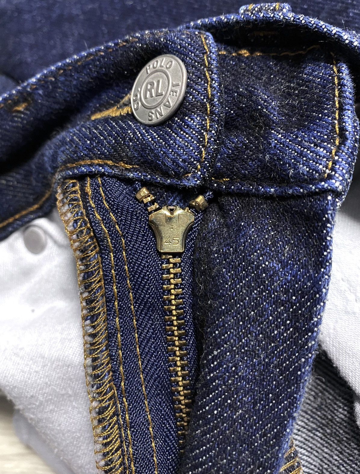 Polo Ralph Lauren Polo Jeans Co. Ralph Lauren Navy Thick Flared Jeans Denim Size 28" / US 6 / IT 42 - 19 Thumbnail
