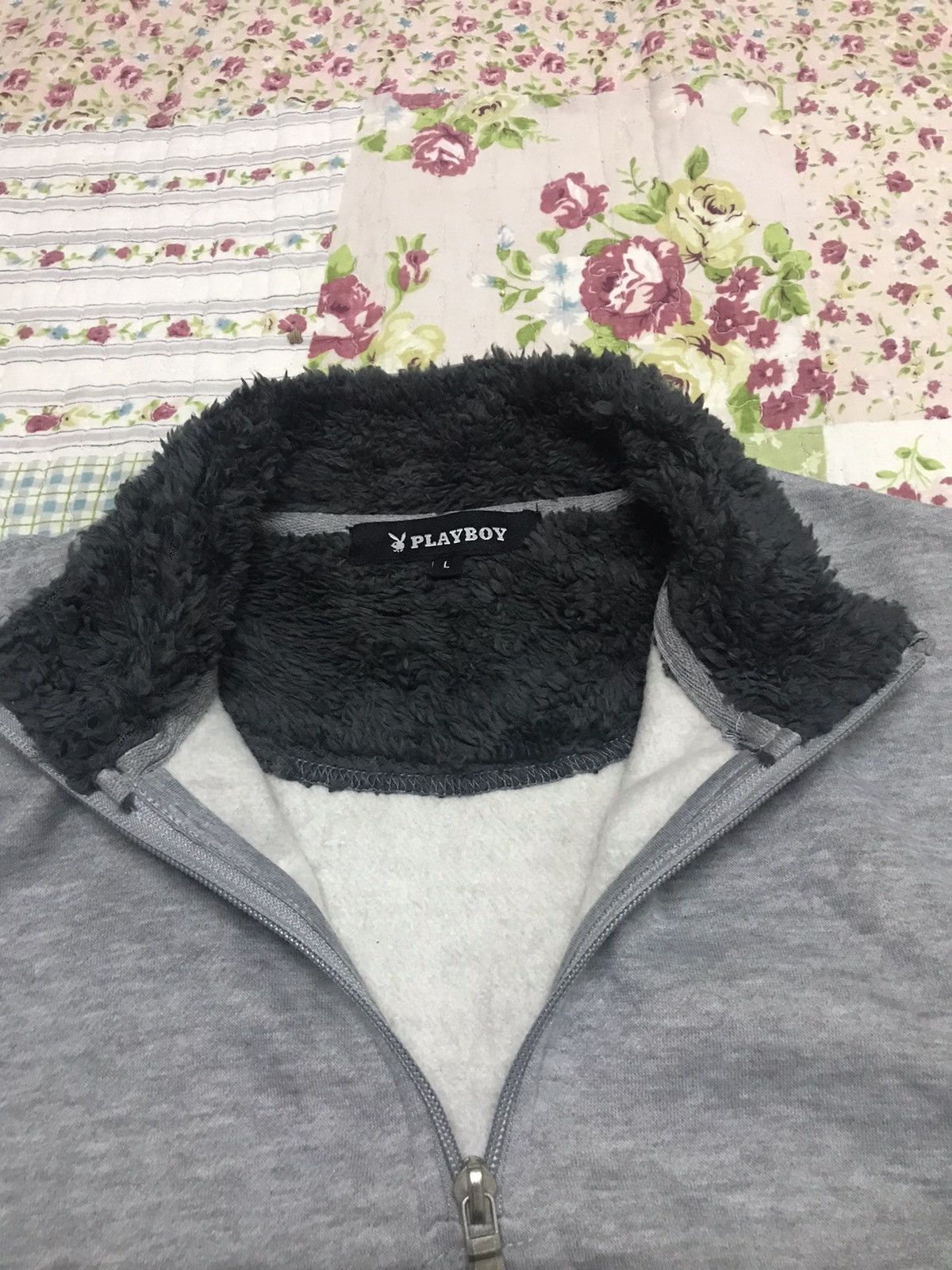 Japanese Brand × Playboy PLAYBOY Half Zipper Sweater Fleece Collar Size US M / EU 48-50 / 2 - 4 Thumbnail