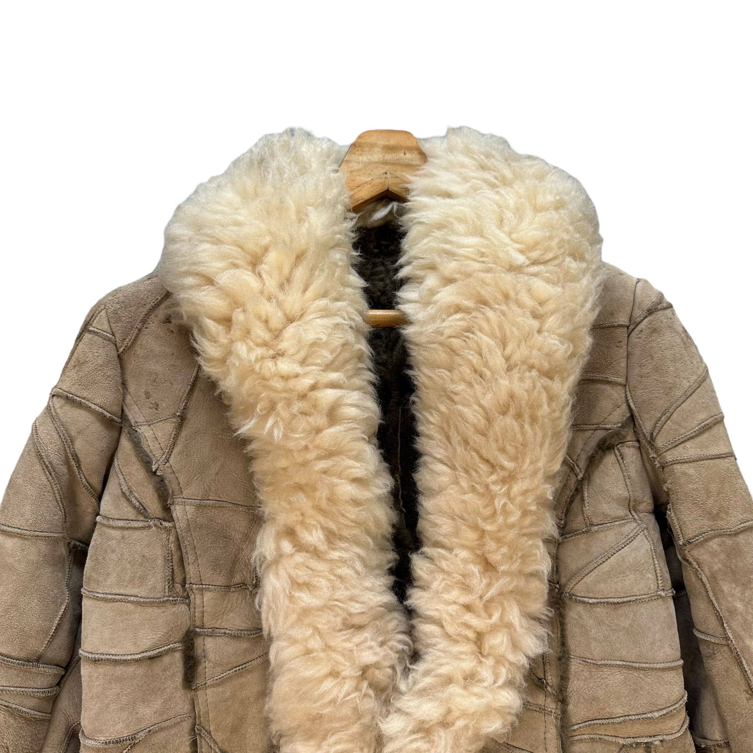 Vintage Vintage 90's Unbrand Sheepskin Fur Leather Jacket #A79-1910 Size S / US 4 / IT 40 - 2 Thumbnail