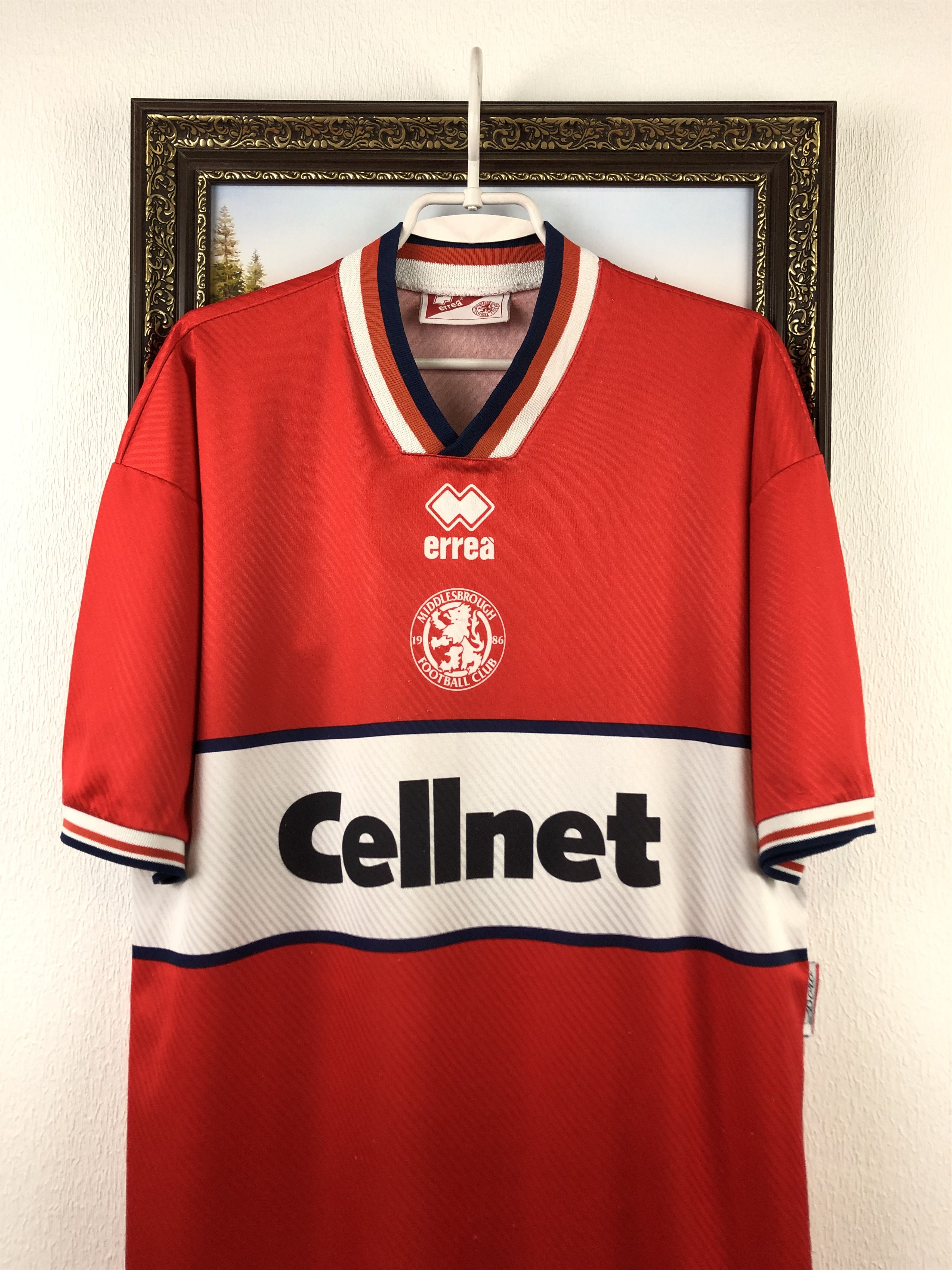 Vintage Middlesbrough shirt 1997 Soccer Errea Jersey Mens Trikot Size US XL / EU 56 / 4 - 2 Thumbnail