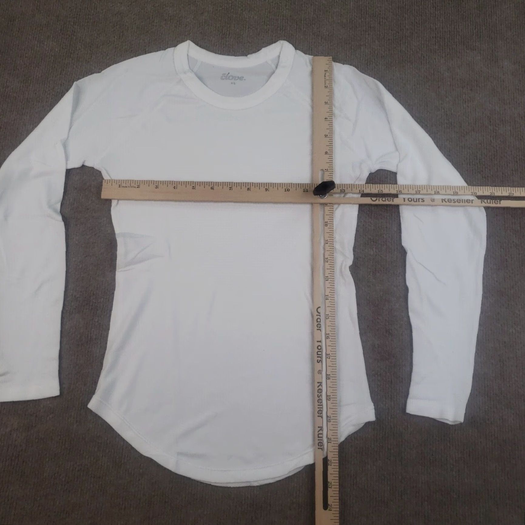 Vintage Clove Shirt Womens XS White Crewneck Long Sleeve Stretch Fitted Underscrub Size XS / US 0-2 / IT 36-38 - 4 Thumbnail