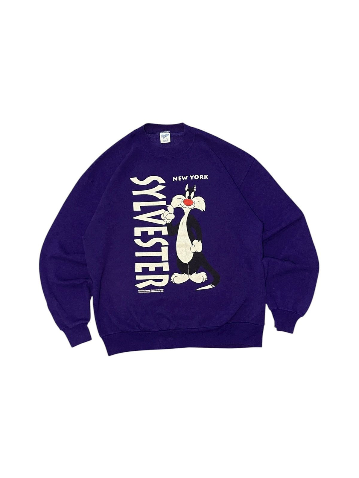 Warner Bros VINTAGE 90s SYLVESTER THE CAT BIG PRINT CREWNECK Size US L / EU 52-54 / 3 - 2 Thumbnail