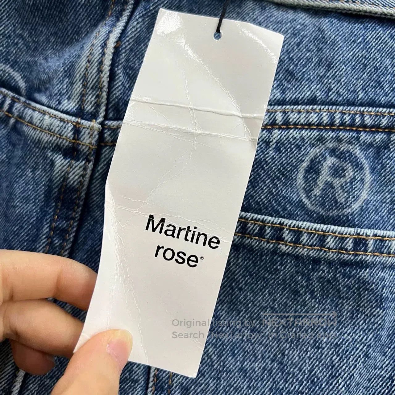 Martine Rose Martine Rose Logo Denim Mini Skirt. Size 24" / US 00 / IT 34 - 3 Thumbnail