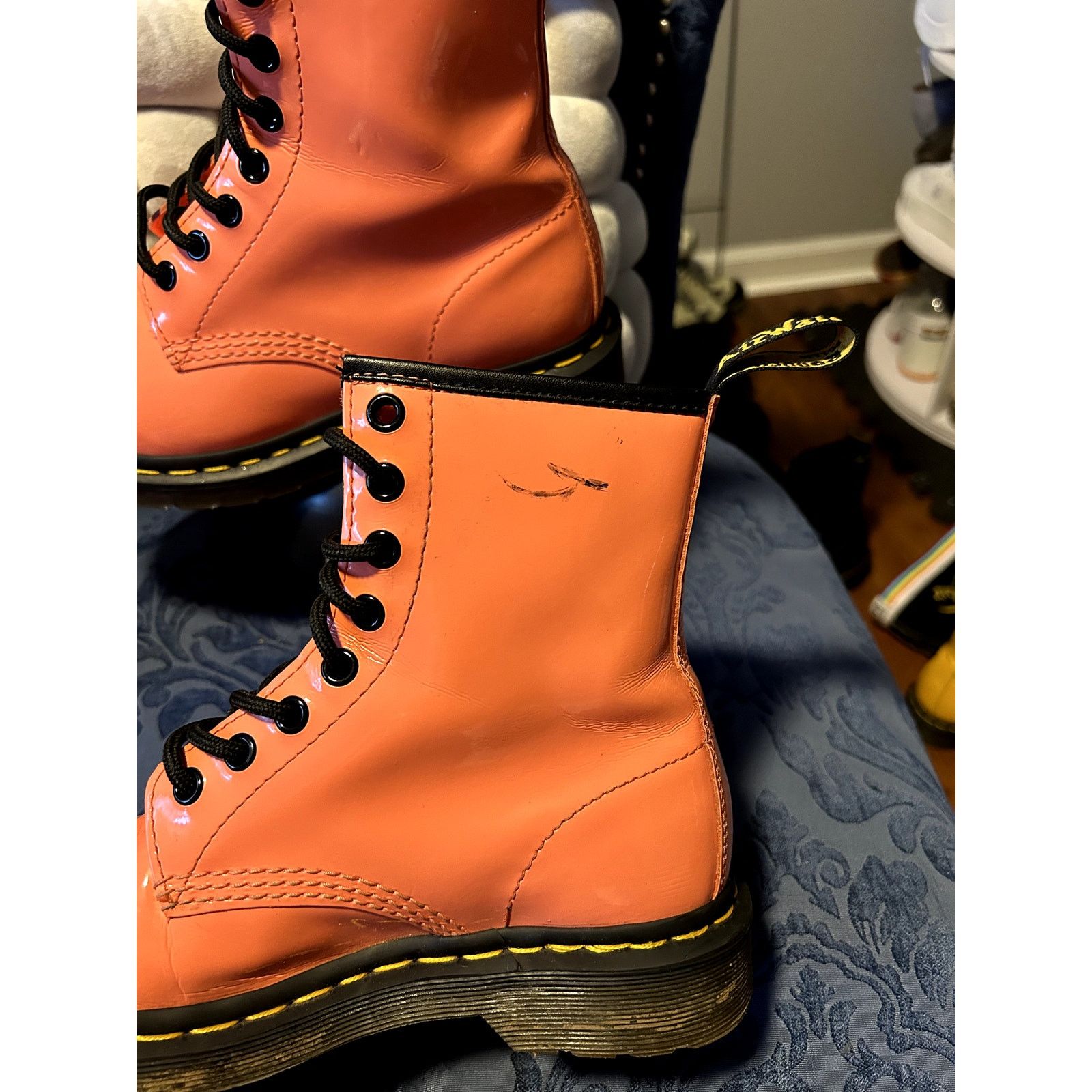 Dr. Martens Dr Martens Coral Pink Orange Patent Leather size 6/EU37 Size US 6 / IT 36 - 3 Thumbnail