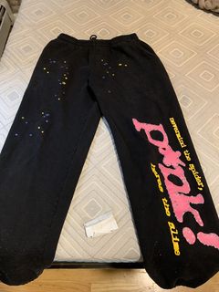 Sp5der P*NK Sweatpants Black Depop, 54% OFF