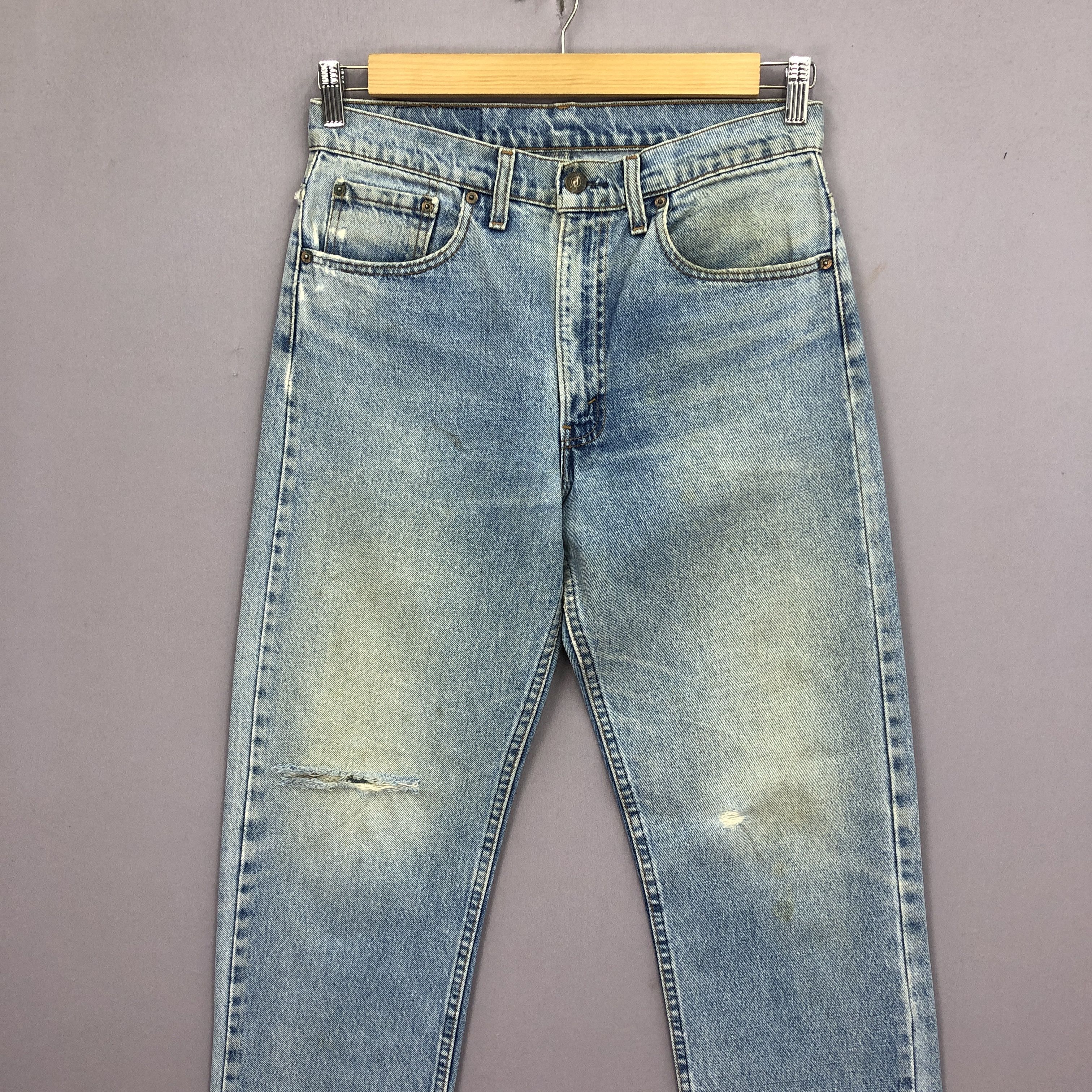 Levi's Vintage 90s Levis 505 Jeans Ripped Levi's Light Wash Denim Size US 30 / EU 46 - 3 Thumbnail