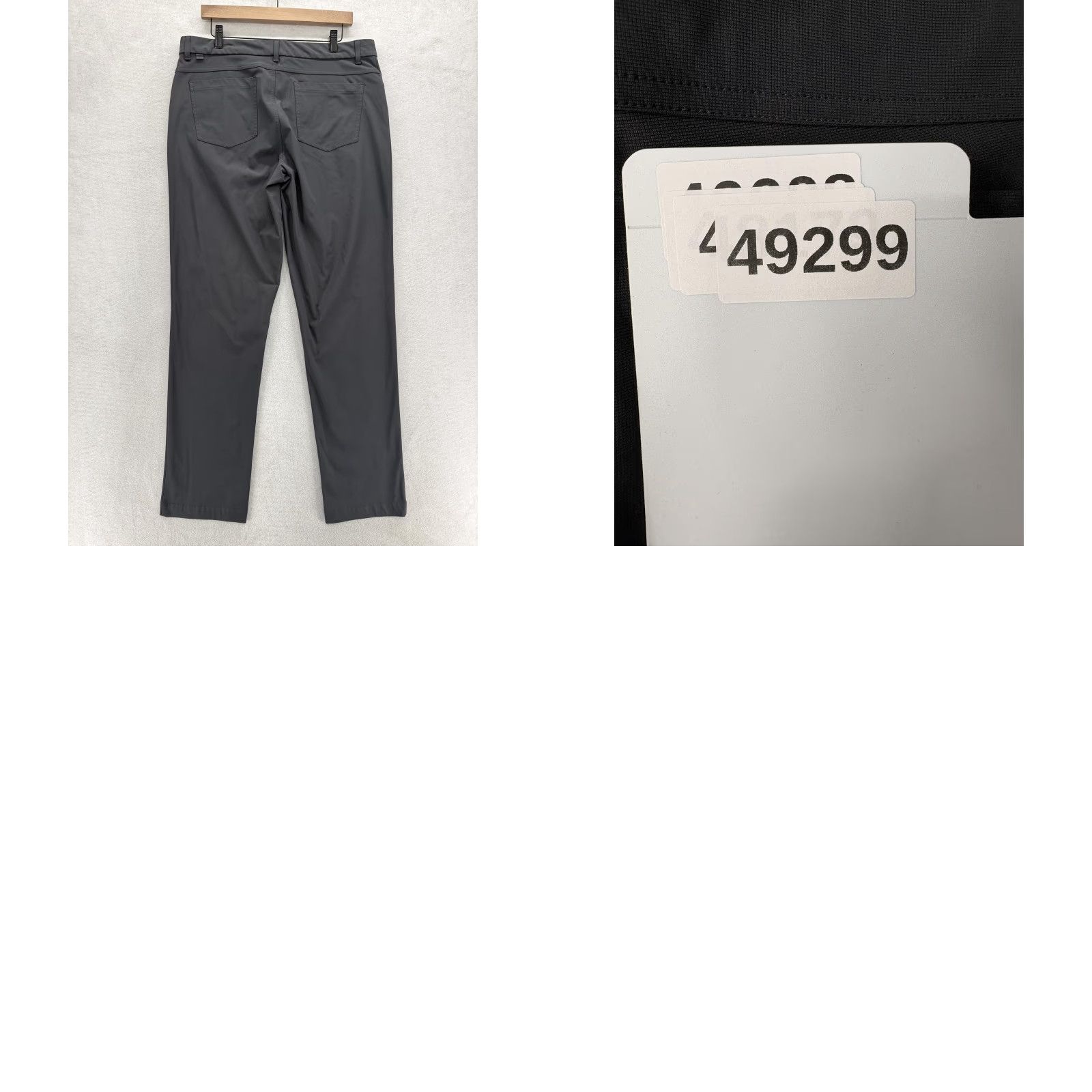 Vintage VRST Athletic Chino Pants 36x32 Mens Gray 5-Pocket Stretch Flat Front Casual Straight Pocket Design Size US 36 / EU 52 - 9 Thumbnail