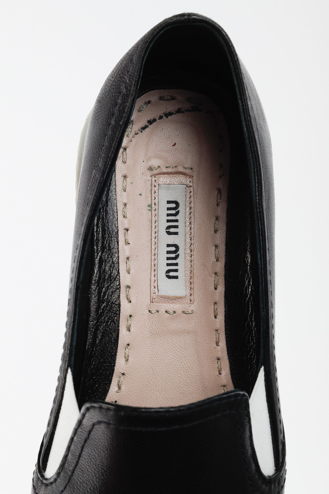 Miu Miu Miu Miu Black Metal-Cap-Toe Slip-On Sneakers Size US 6.5 / IT 36.5 - 11 Thumbnail