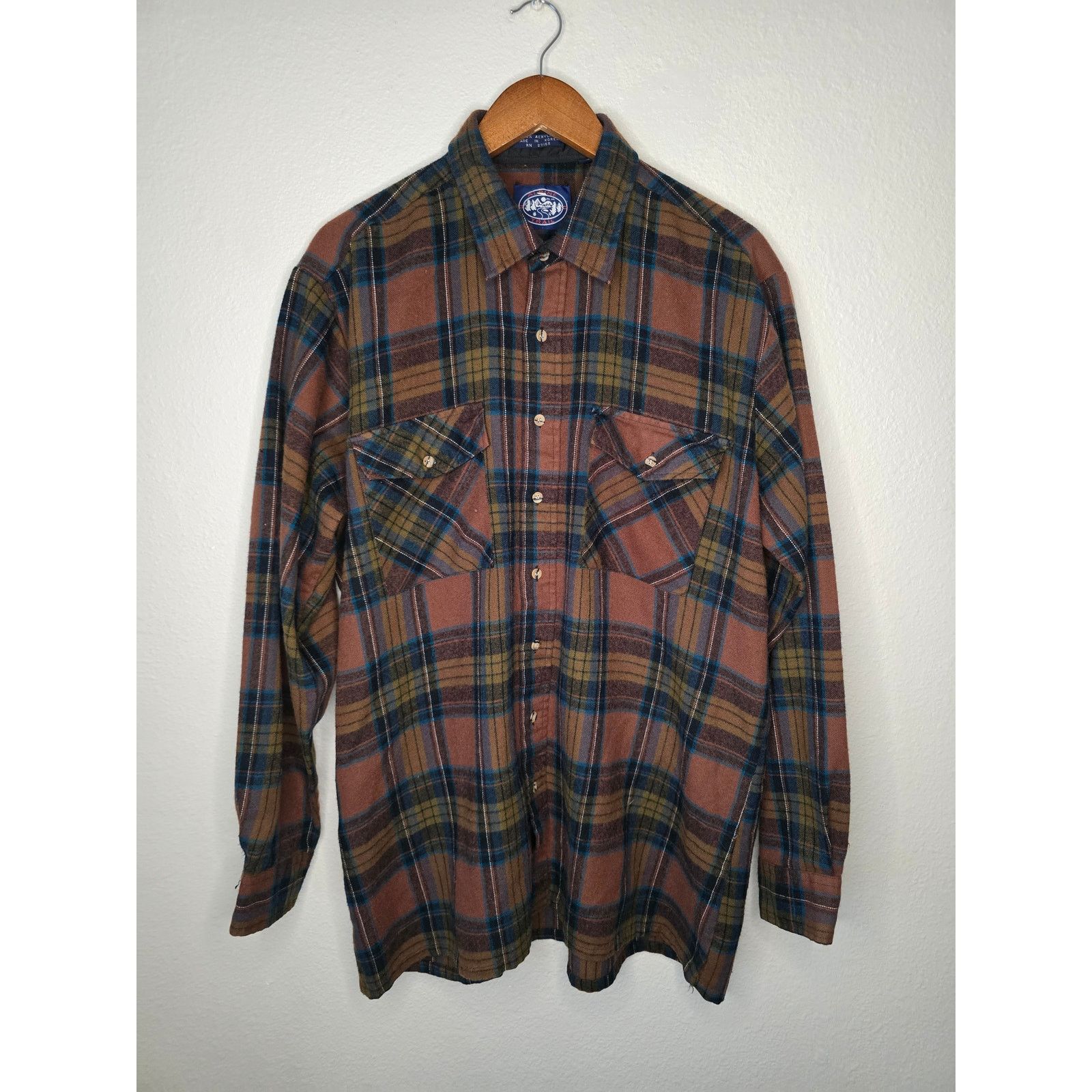 Other × Vintage Vintage Alpine Trail Flannel Brown Plaid XL Button Up Size US XL / EU 56 / 4 - 1 Thumbnail
