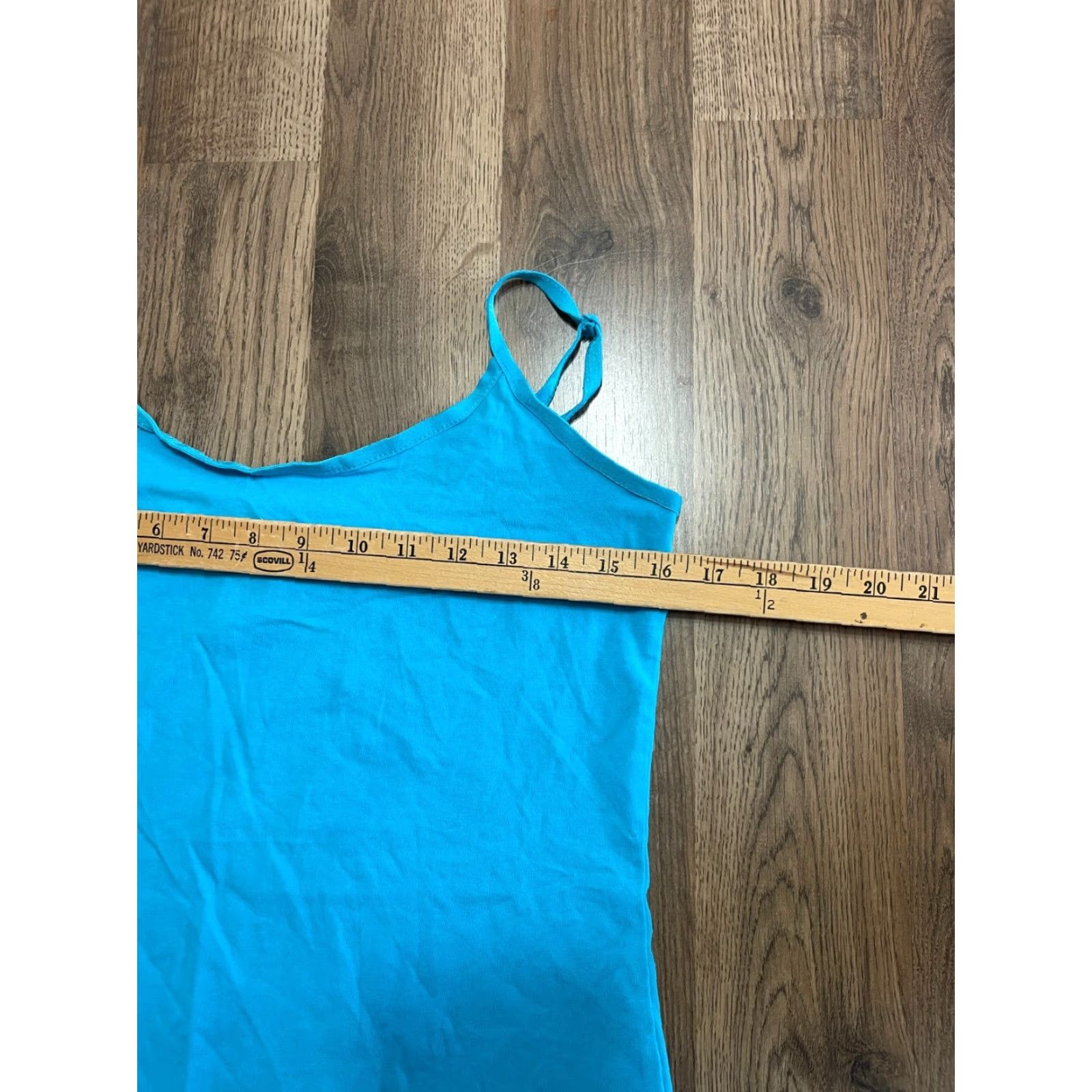 Vintage Christopher & Banks Tank Top Women's Medium Blue Sleeveless V-Neck Shirt Casual Basic Regular Size M Womens 90s Modern Size M / US 6-8 / IT 42-44 - 5 Thumbnail