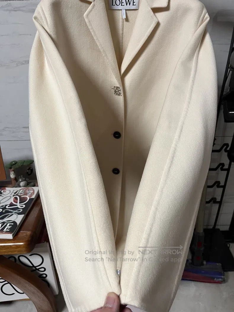 Loewe Loewe Beige Cashmere and Wool Coat, 90% Wool 10% Cashmere Size XS / US 0-2 / IT 36-38 - 8 Thumbnail