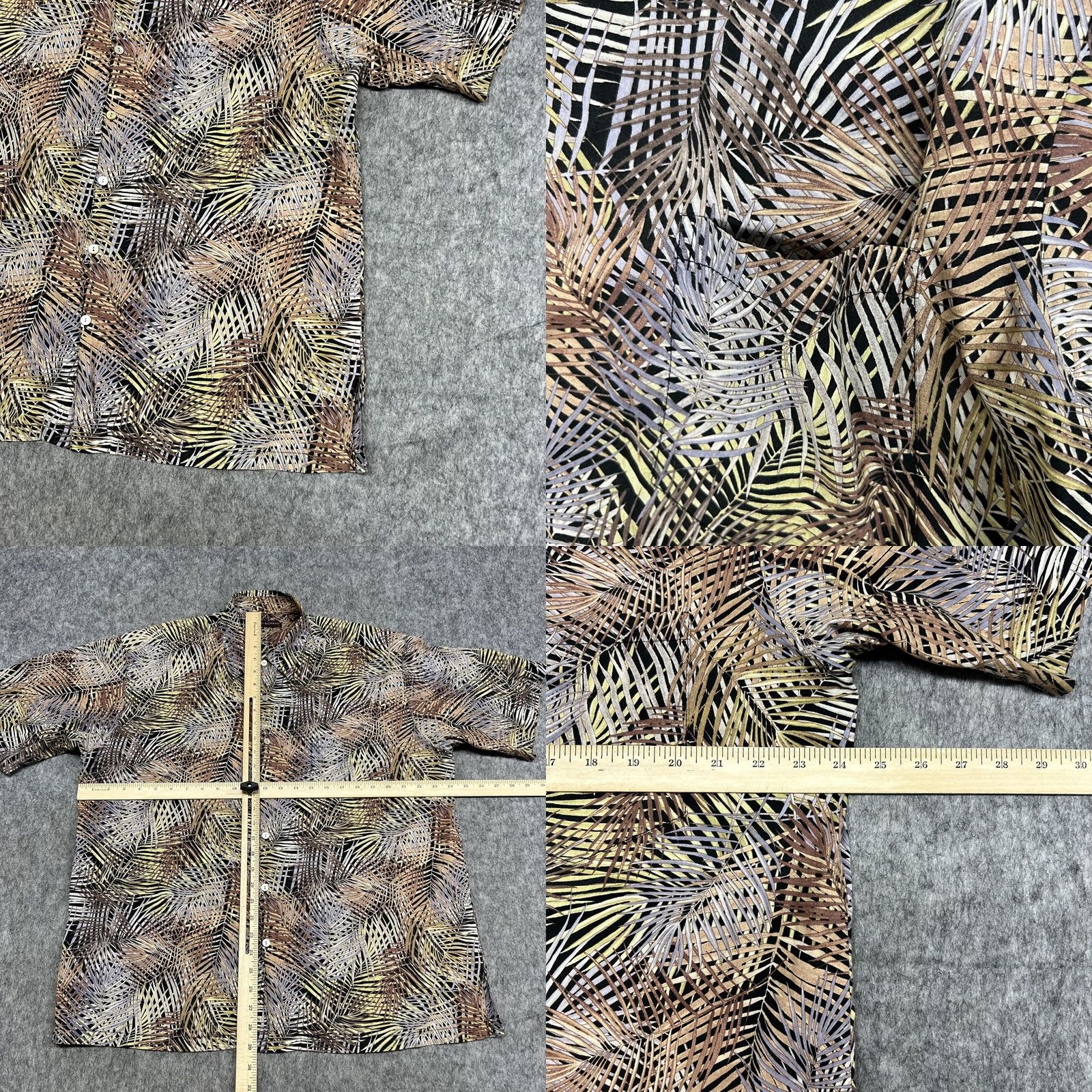 Tori Richard Tori Richard Shirt Mens L Beige Hawaiian Aloha Short Sleeve Button Size US L / EU 52-54 / 3 - 8 Thumbnail