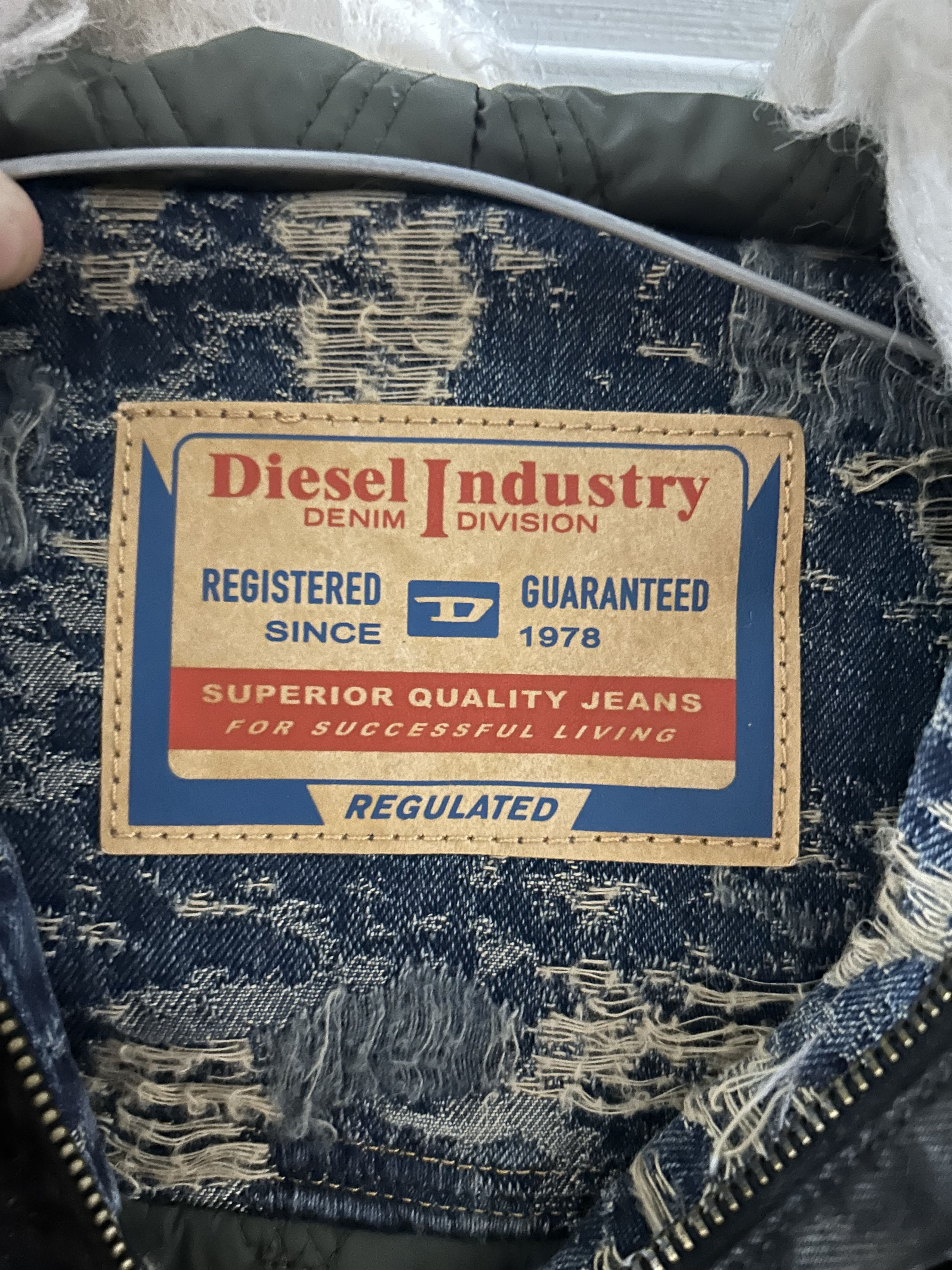 Diesel Diesel D-ARAK-FSF Coated Jacquard Denim Anorak Size US L / EU 52-54 / 3 - 5 Thumbnail