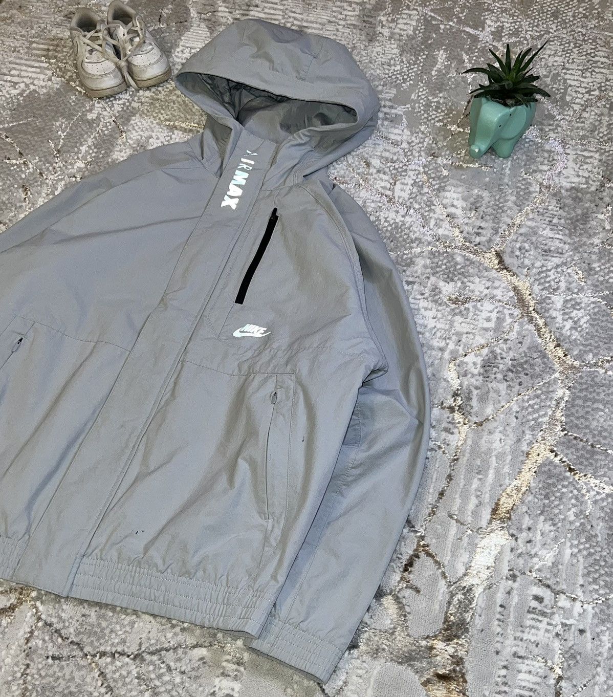 Nike × Vintage 🩻 NIKE AIRMAX LIGHT RETRO TRACK Y2K 90S JACKET WINDBREAKER Size US M / EU 48-50 / 2 - 3 Thumbnail