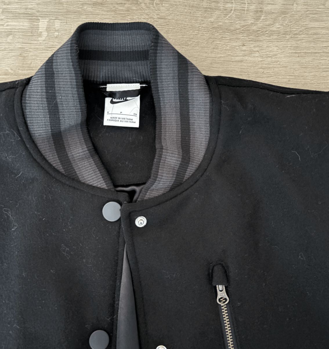 Nike Nike Oversized Wool Destroyer Leather Varsity Jacket Black Size S / US 4 / IT 40 - 5 Thumbnail