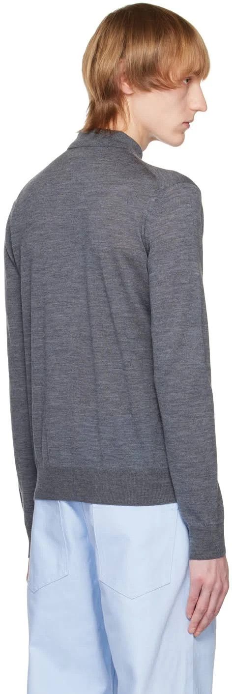 Raf Simons o1mle0924 Polo Shirt With Tonal Embroidery in Gray Size US M / EU 48-50 / 2 - 2 Thumbnail