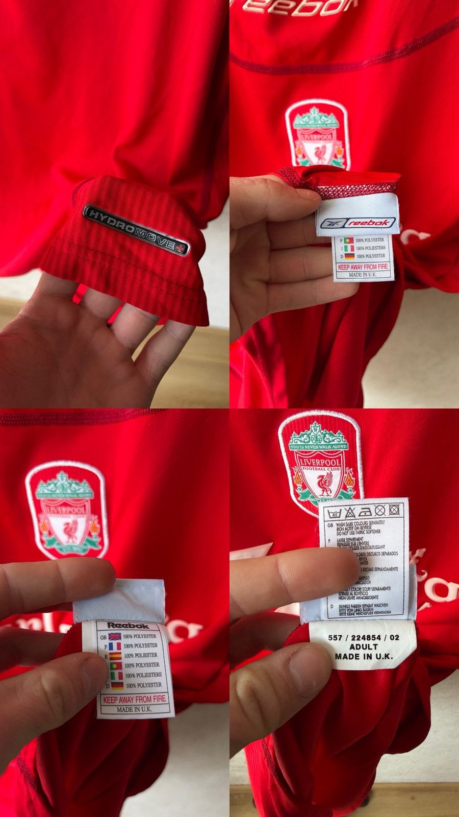Reebok Reebok Liverpool 2002-2003 Home Soccer Football Shirt Jersey Size US L / EU 52-54 / 3 - 5 Thumbnail