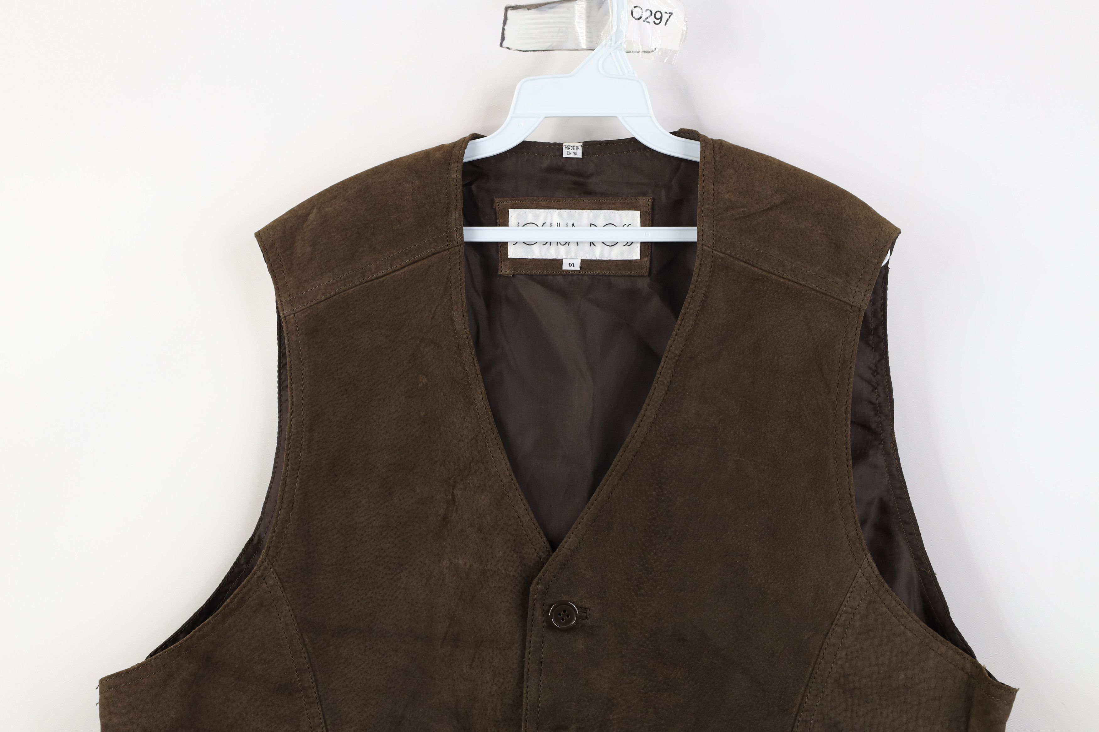 Vintage Vintage 90s Streetwear Suede Leather Buckle Back Vest Jacket Size US XL / EU 56 / 4 - 2 Thumbnail