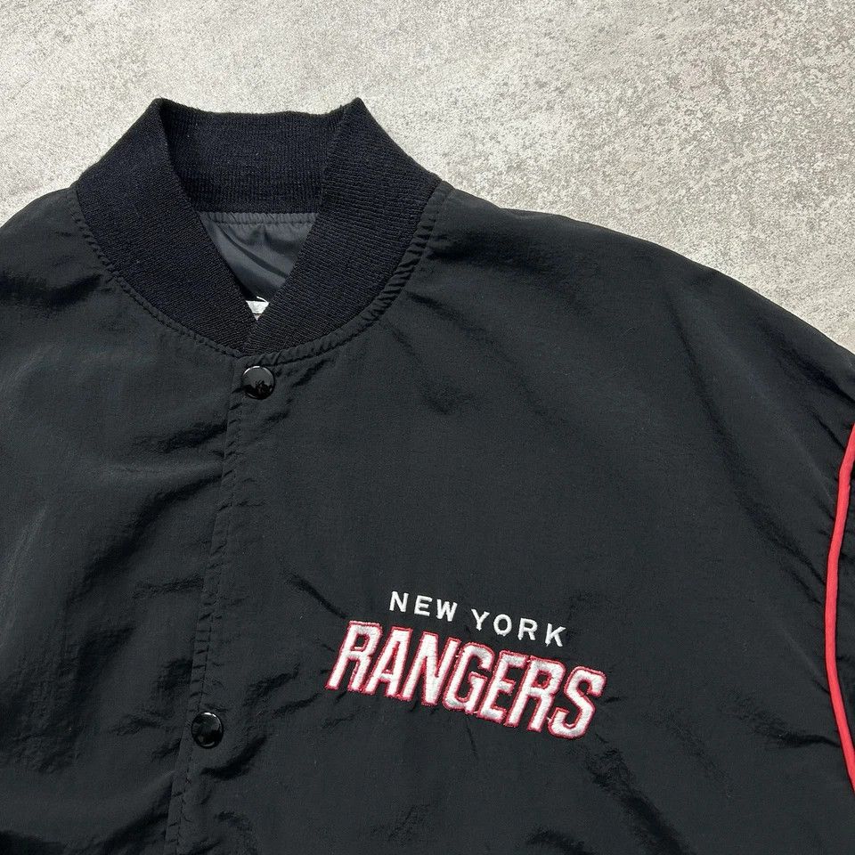 NHL × Starter × Vintage NHL NEW YORK RANGERS STARTER SATIN JACKET BOMBER BIG LOGO Size US L / EU 52-54 / 3 - 4 Thumbnail