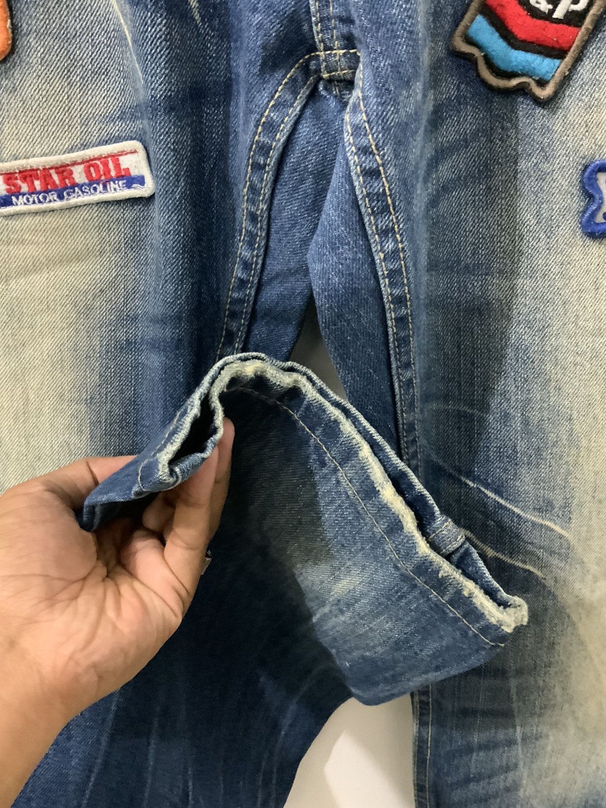 If Six Was Nine Lucky Store Patches Avant Garde Jeans Size US 30 / EU 46 - 12 Thumbnail