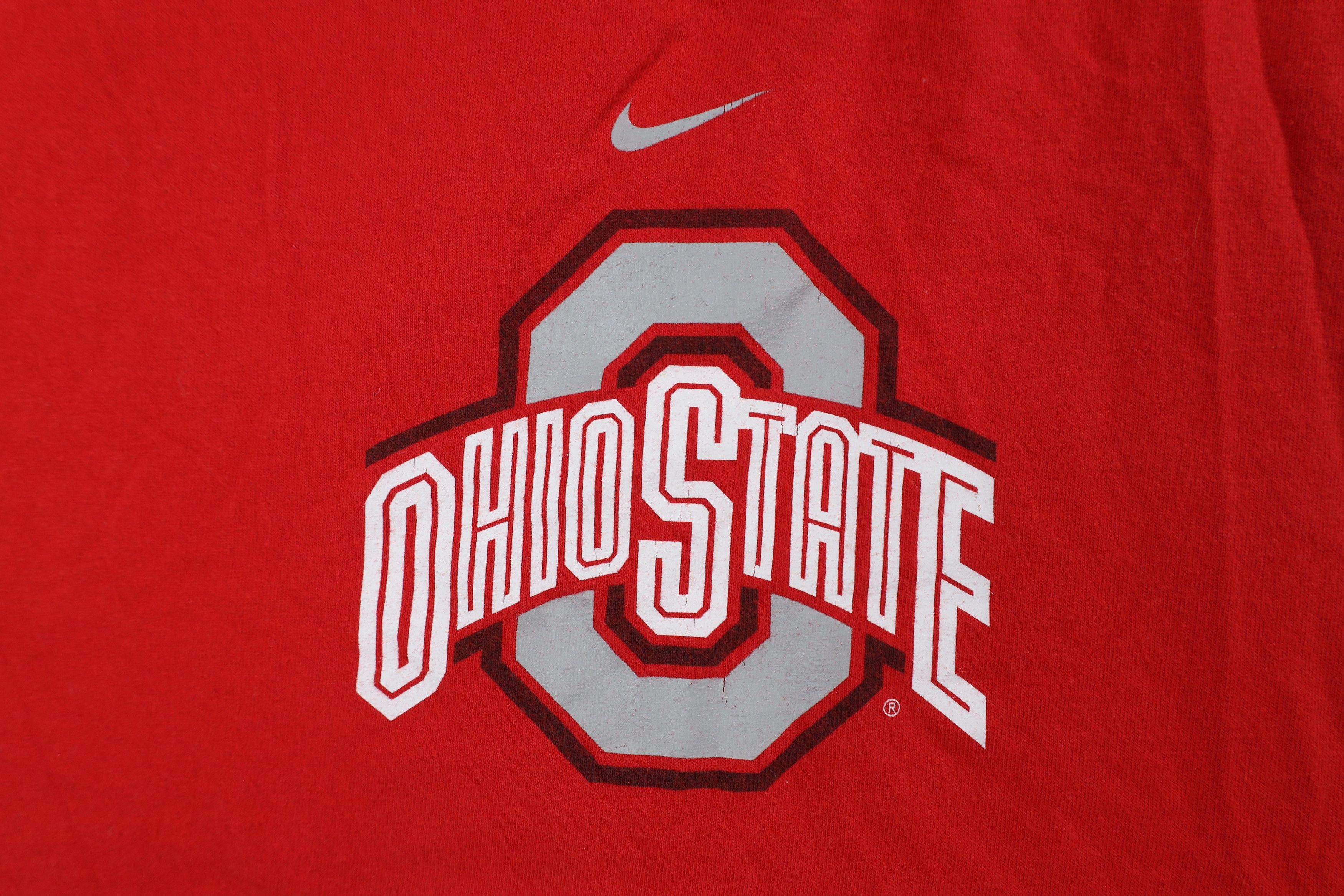 Nike × Vintage Vintage Nike Scott Mini Swoosh Ohio State University T-Shirt Size US XL / EU 56 / 4 - 4 Thumbnail