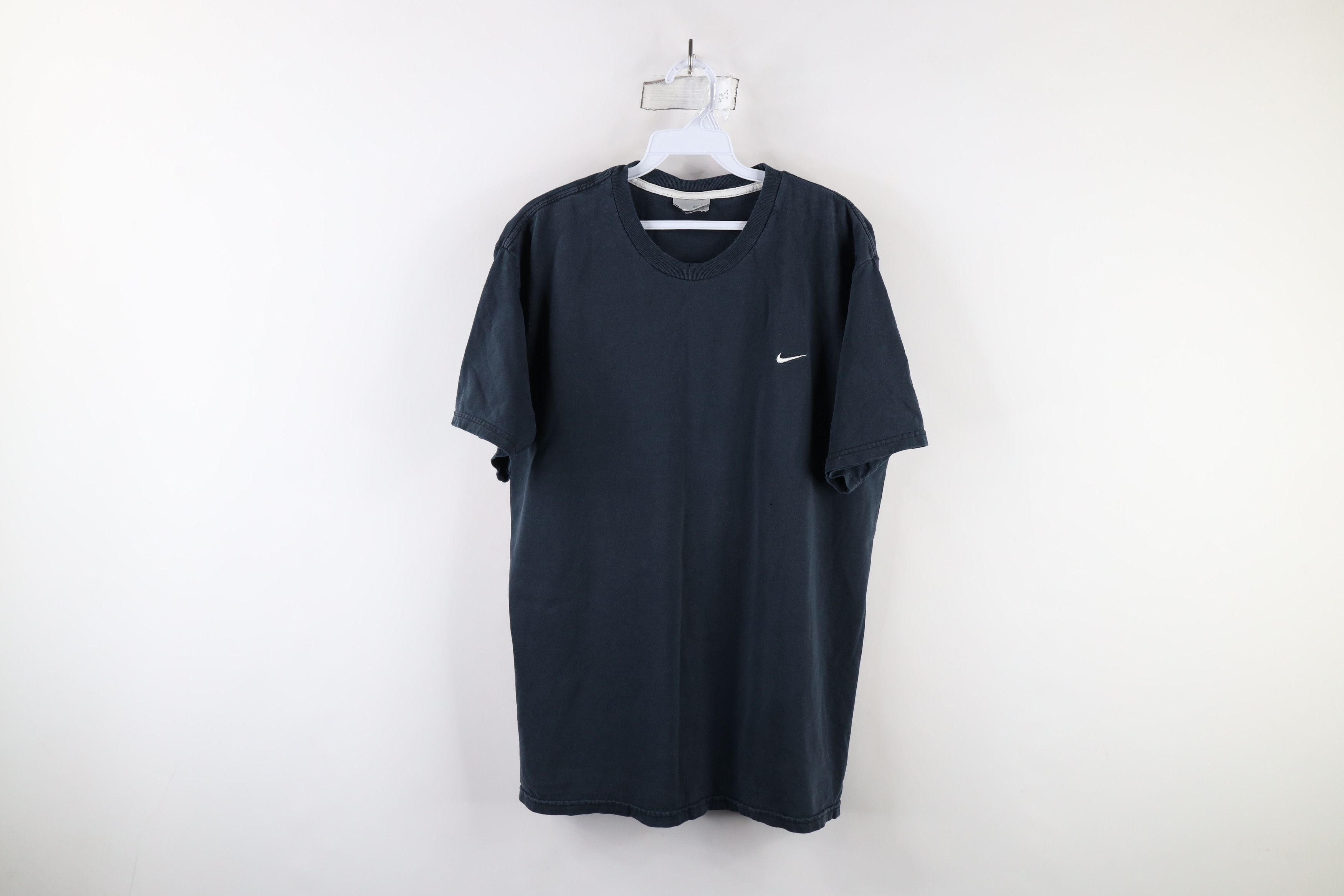 Nike × Vintage Vintage 90s Nike Travis Scott Mini Swoosh T-Shirt Black Size US L / EU 52-54 / 3 - 1 Thumbnail