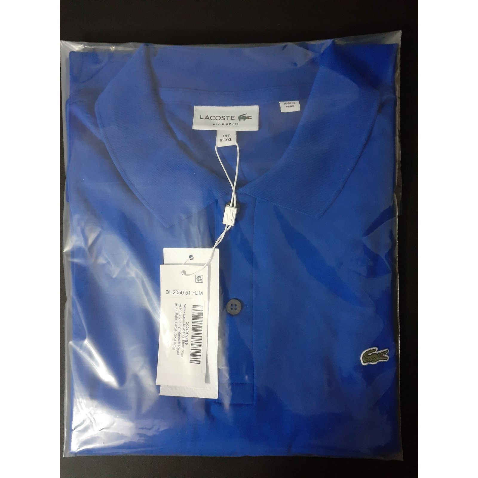Lacoste Lacoste Men"s Short Sleeve Pima Jersey Regular Fit Polo 2XL Size US XXL / EU 58 / 5 - 2 Thumbnail