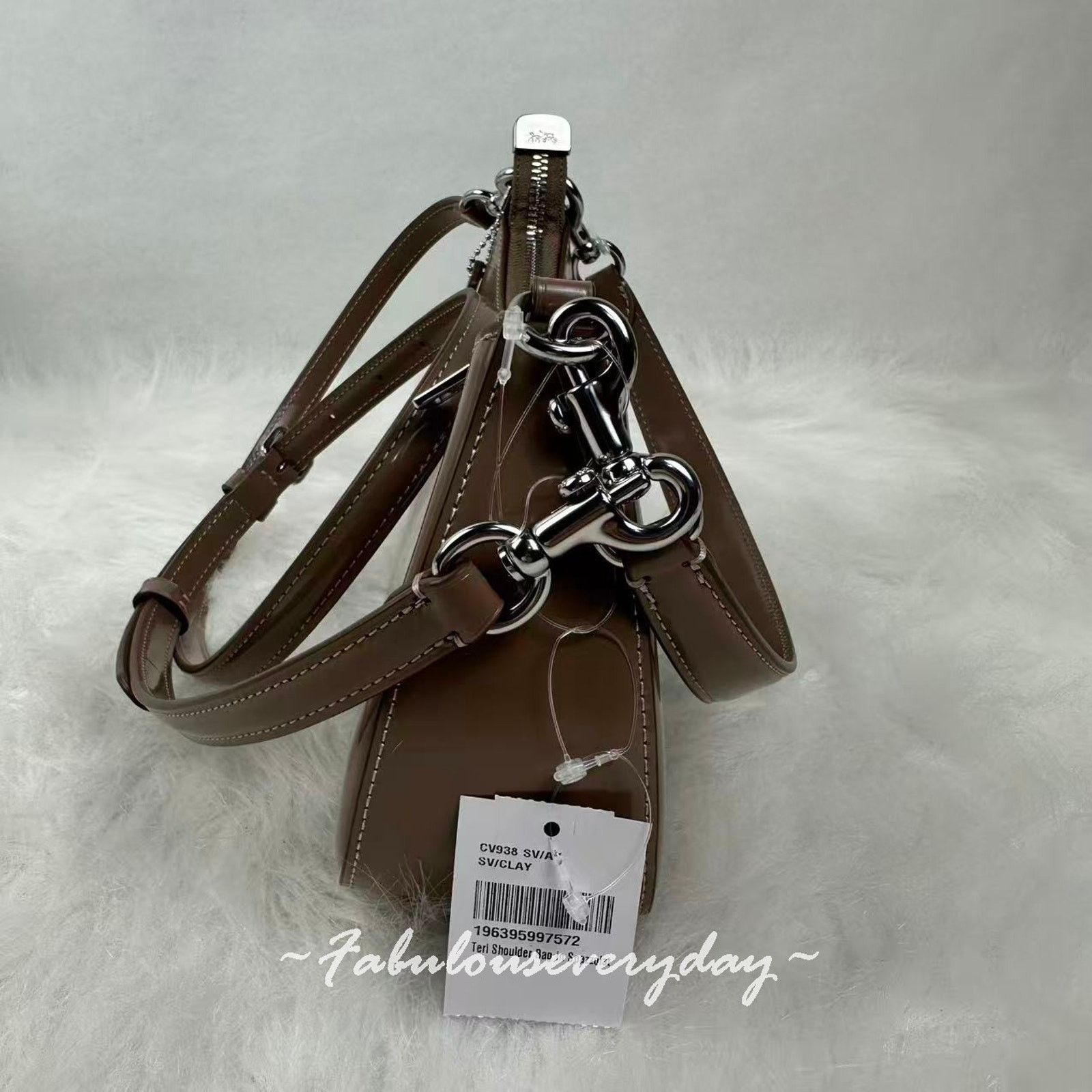 Coach Coach Teri Shoulder Bag Crossbody In Leather Silver/Clay Size ONE SIZE - 5 Thumbnail