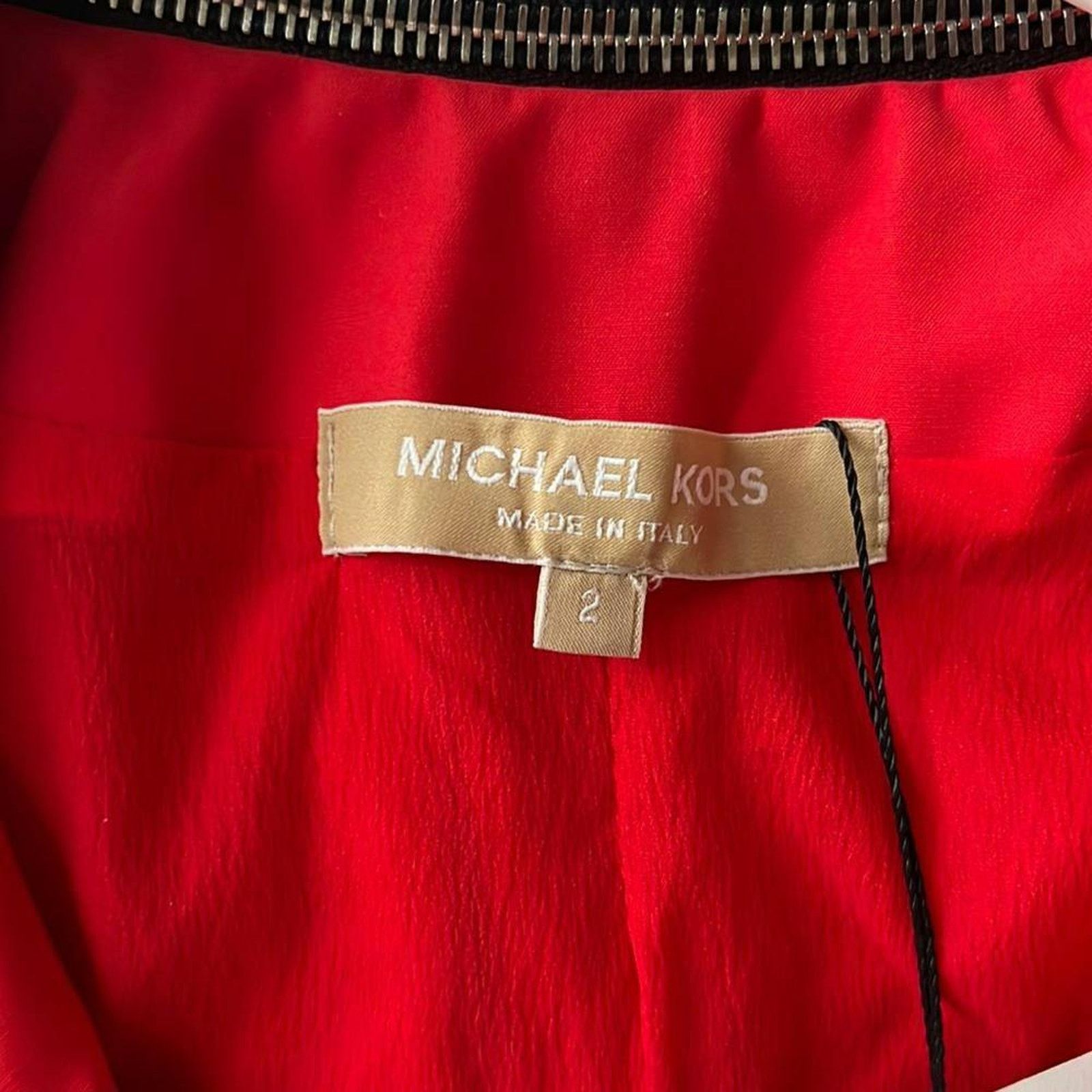 Michael Kors MICHAEL KORS Red Peacoat Made in Italy, XS /US2 SRP: $4500 Size XS / US 0-2 / IT 36-38 - 7 Thumbnail