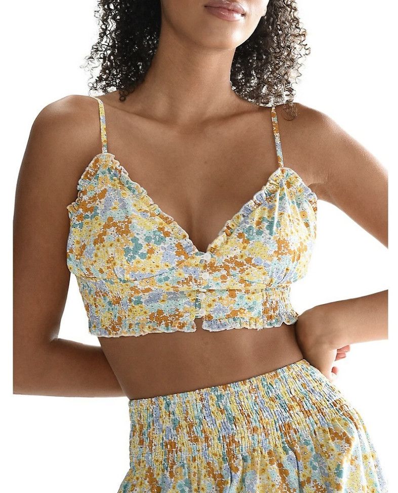 Other Lili Sidonio Printed Crop Floral Top Mint Klint ( L ) Size L / US 10 / IT 46 - 1 Thumbnail