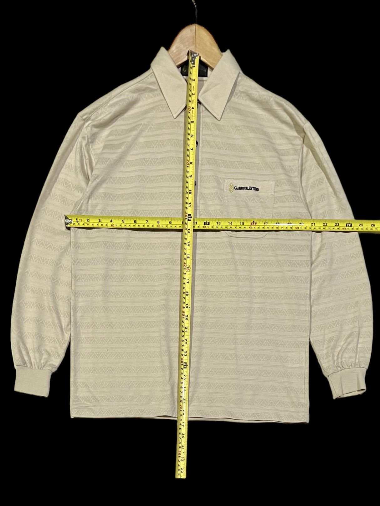 Gianni Valentino × Valentino × Vintage VTG GIANNI VALENTINO POLO LONGSLEEVE EMBROIDERY SINGLE POKET Size US M / EU 48-50 / 2 - 13 Thumbnail