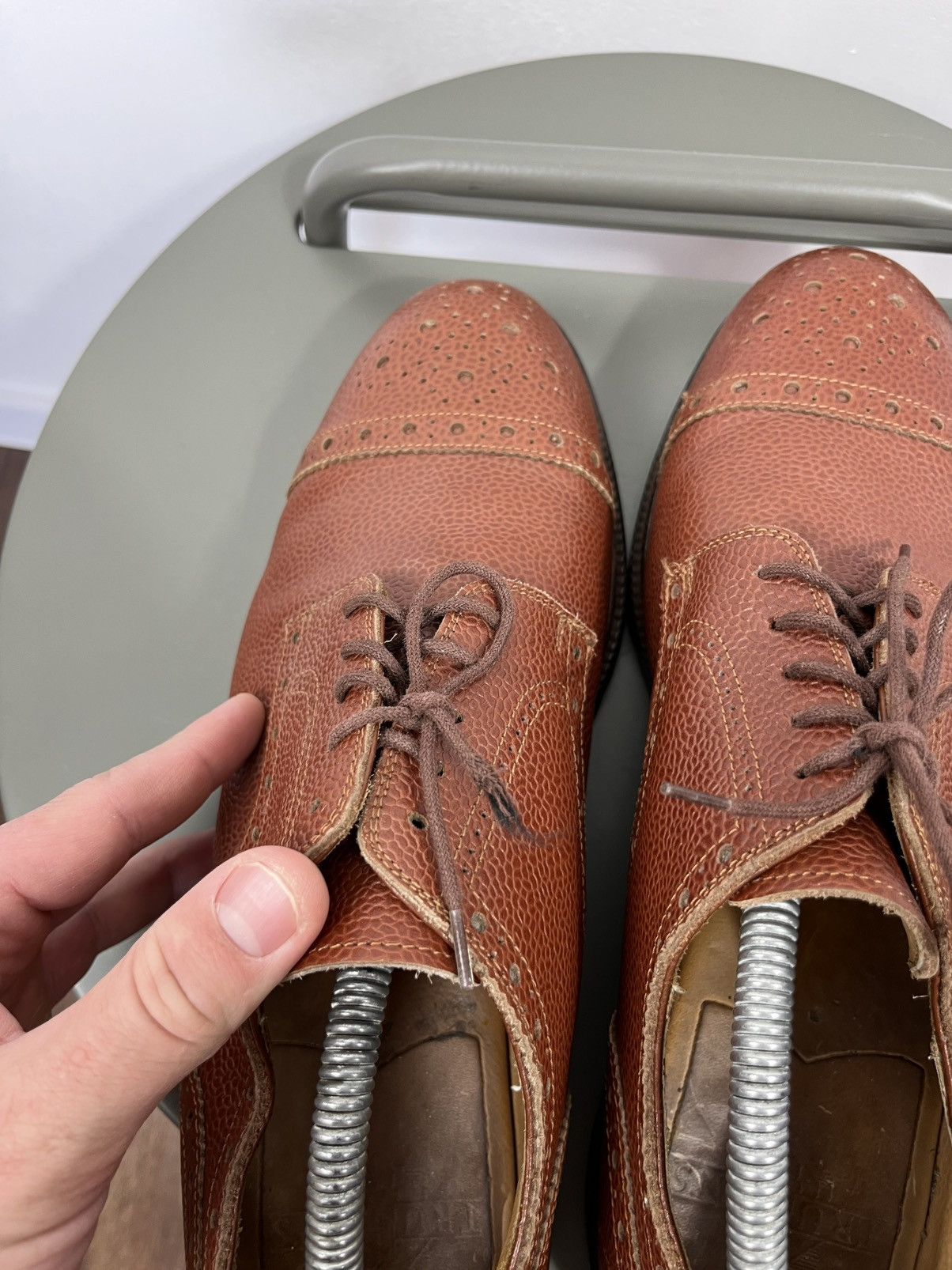 Other Leather Brogue Derby Shoes Vibram Sole Brown Lace Up Size 45 Size US 11 / EU 44 - 13 Thumbnail