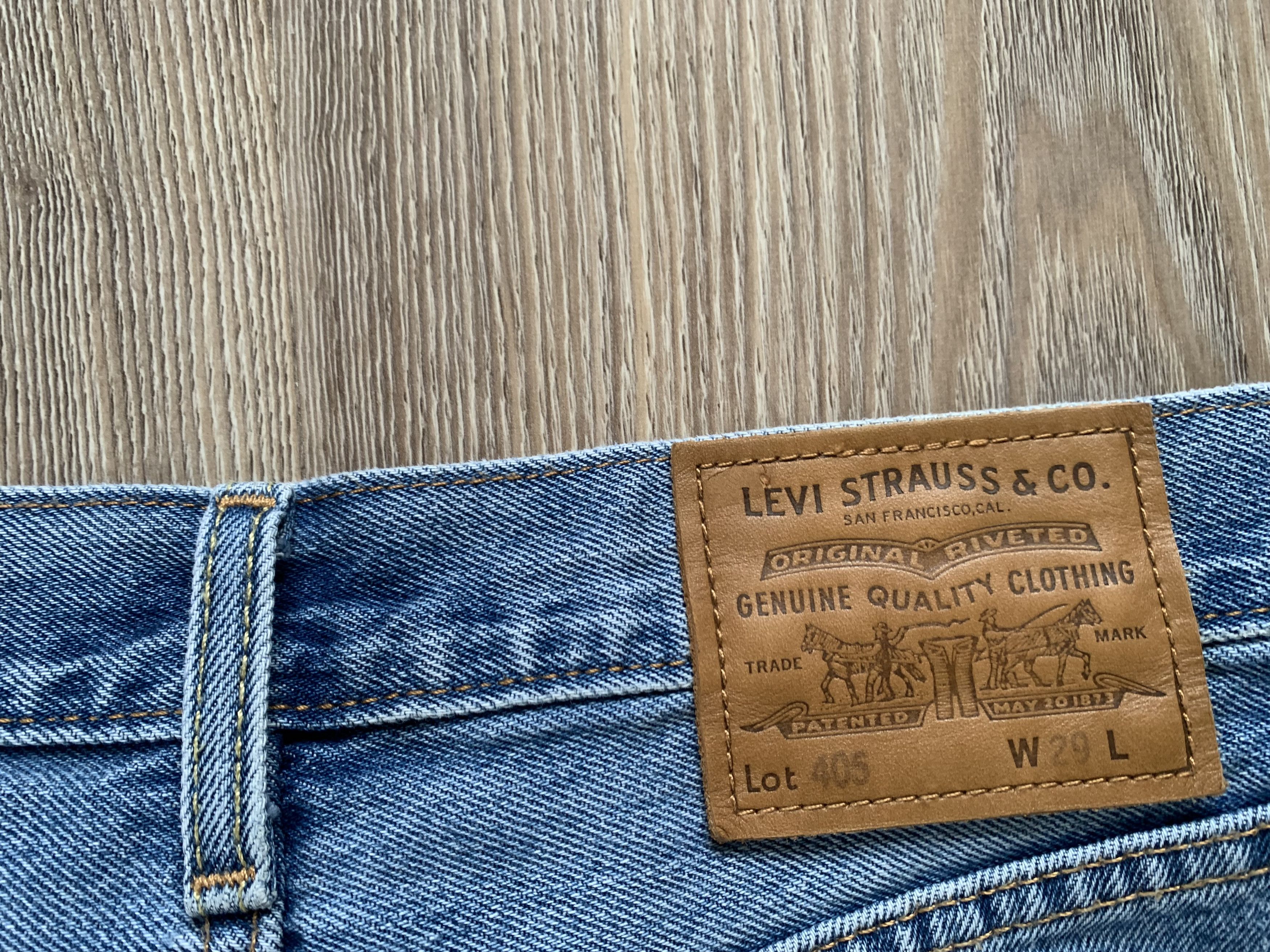 Denime Levis Premium 405 Patch Light Blue Denim Shorts Size US 29 - 6 Thumbnail