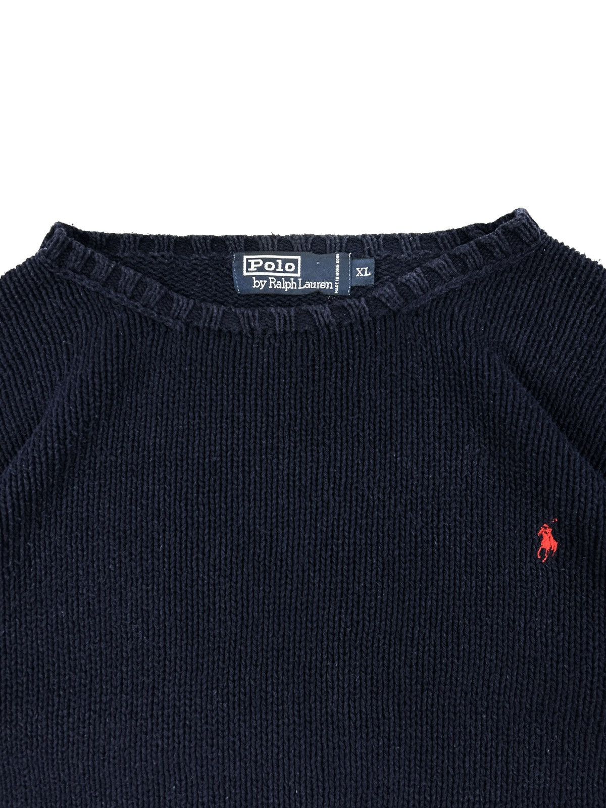 Polo Ralph Lauren Vintage Polo Ralph Lauren Knit Cotton Sweater Navy XL Y2K Size US XL / EU 56 / 4 - 9 Thumbnail