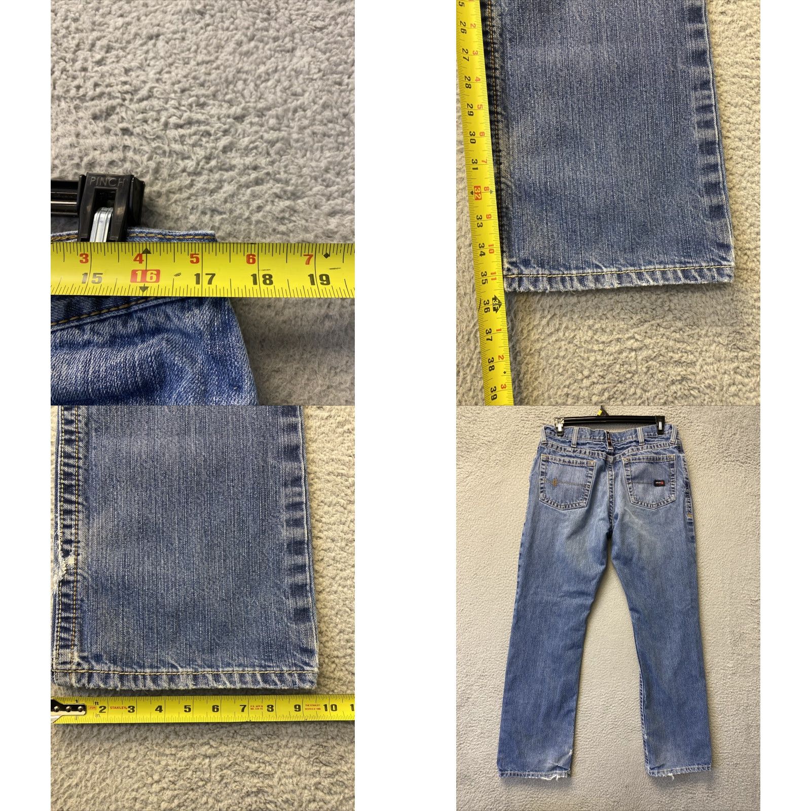Ariat VINTAGE Ariat Men’s Jeans Bootcut Distressed Western Denim 35x32 Blue Size US 35 - 8 Thumbnail