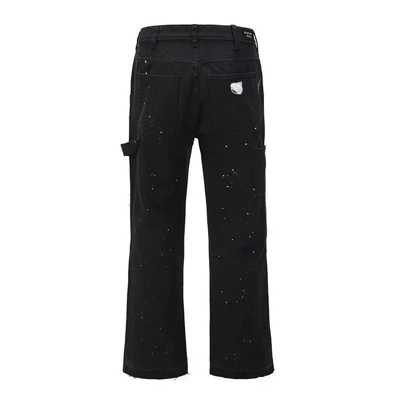 Japanese Brand Black Color Graffiti Cargo Flared Streetwear Jeans y2k Size US 30 / EU 46 - 4 Thumbnail