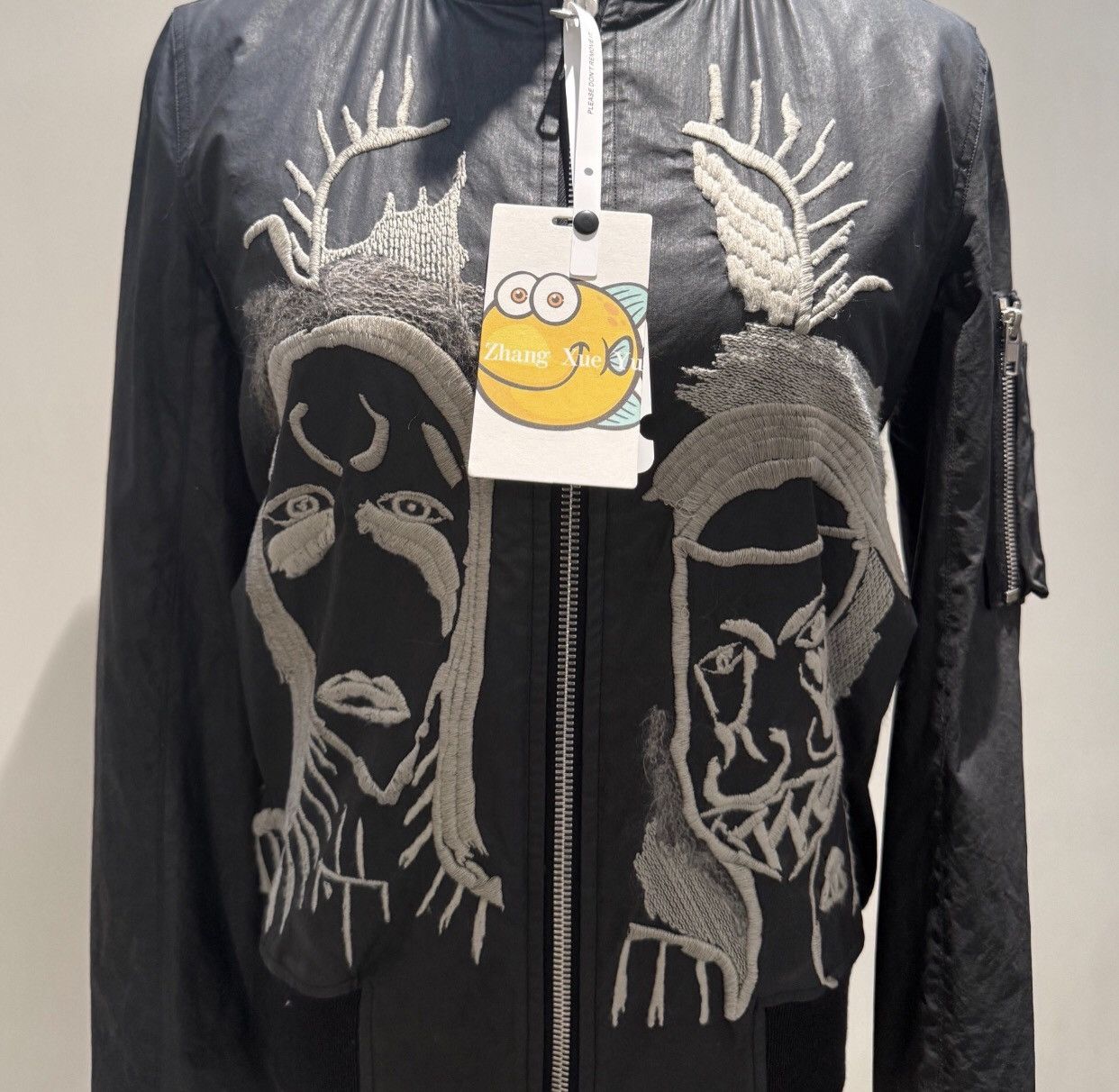 Rick Owens Rickowens double thread wax face grimace embroidery jacket Size US M / EU 48-50 / 2 - 3 Thumbnail