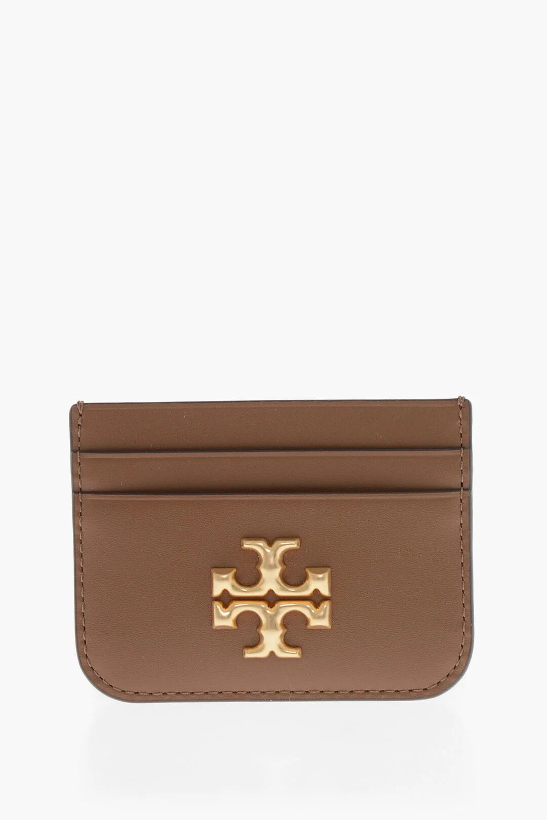 Tory Burch og1mm0426 Size: OS / Leather Card Holder in Brown Size ONE SIZE - 1 Thumbnail