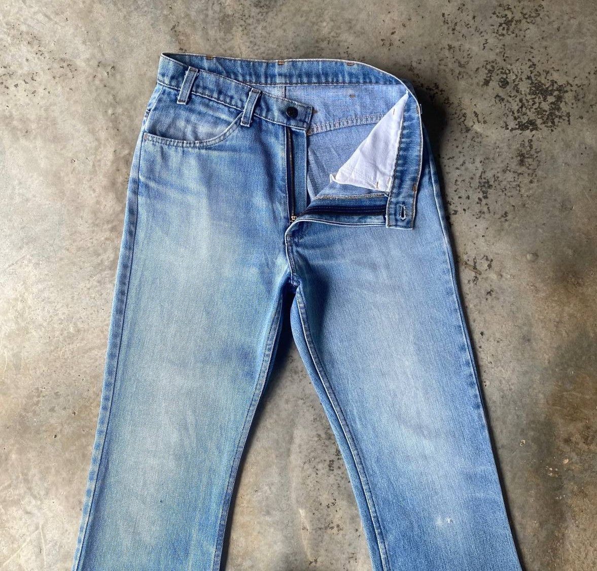 Levi's Vintage Clothing RARE 1970S LEVIS 646 ORANGE TAG FLARED BLUE WASH FRAYED HEM Size US 30 / EU 46 - 9 Thumbnail