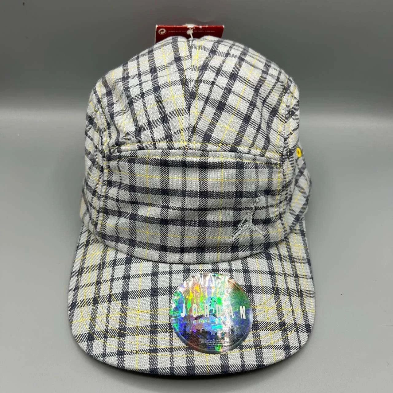 Jordan Brand Air Jordan 5 Panel Hat Men Plaid Jumpman Strap Back Cap New Size ONE SIZE - 1 Thumbnail